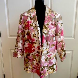 TanJay Floral Collar cuffed and Pocket Dress Suit Jacket
